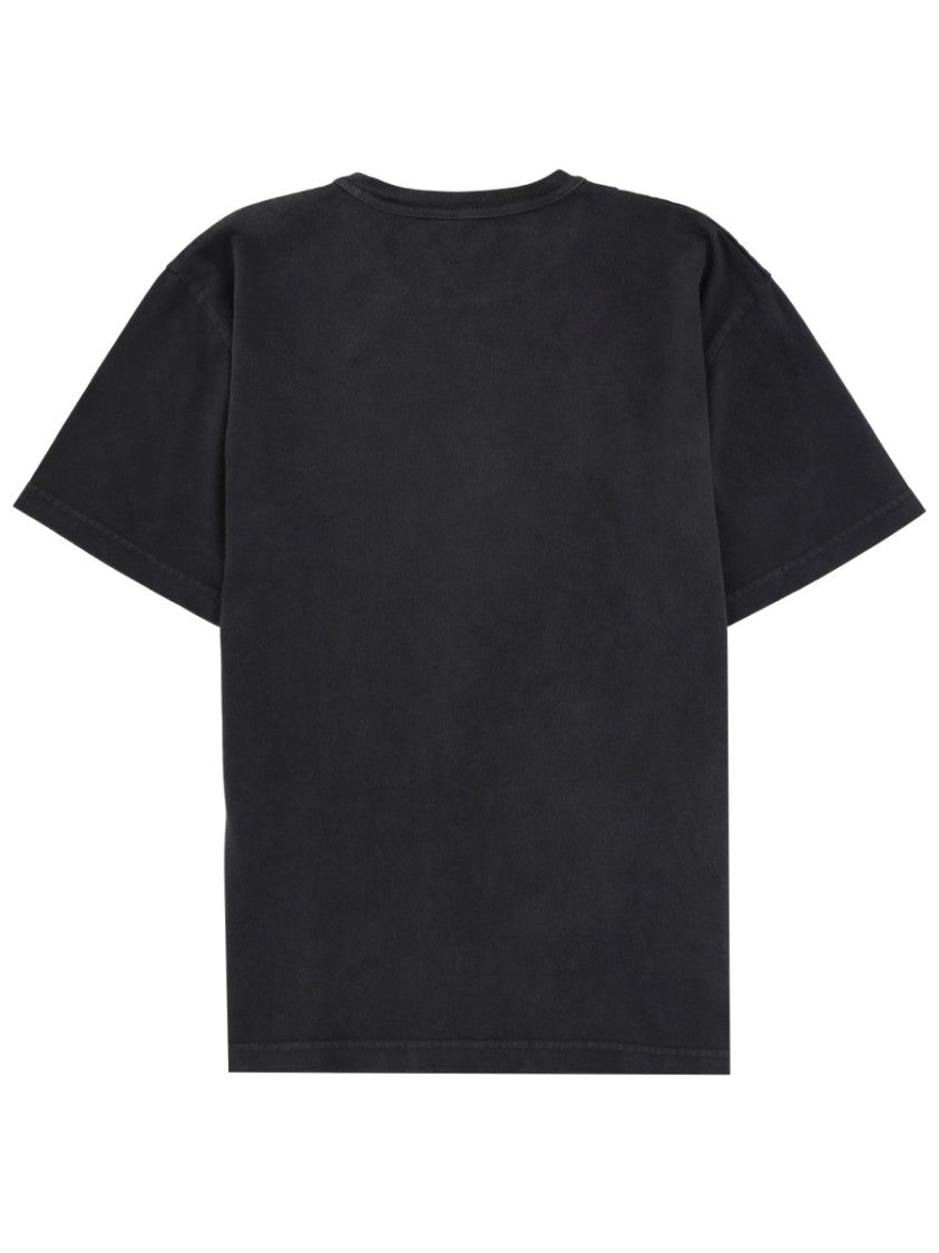 T By Alexander Wang Comfort Fit Center Logo Cotton T-Shirt