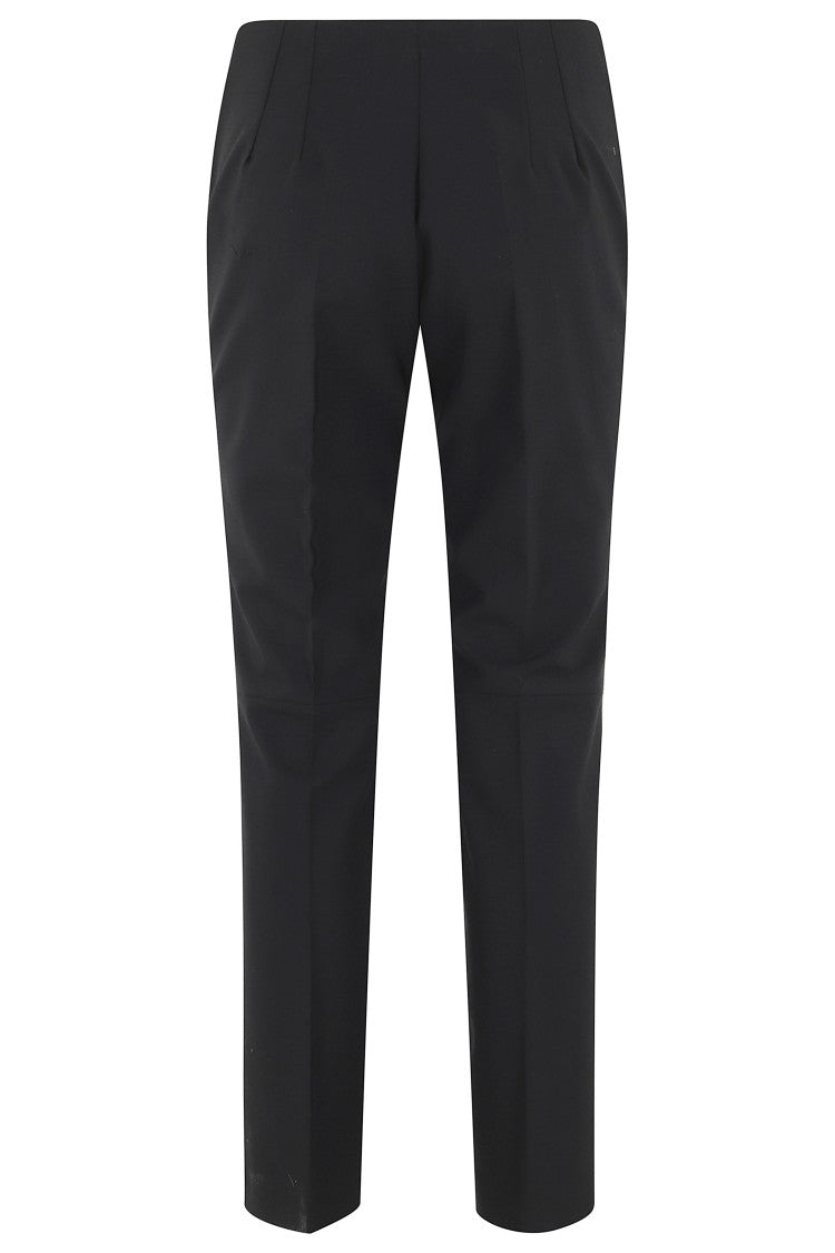 Semi Couture Black Estefania Ruched Side-Draped Polyester-Blend Pants