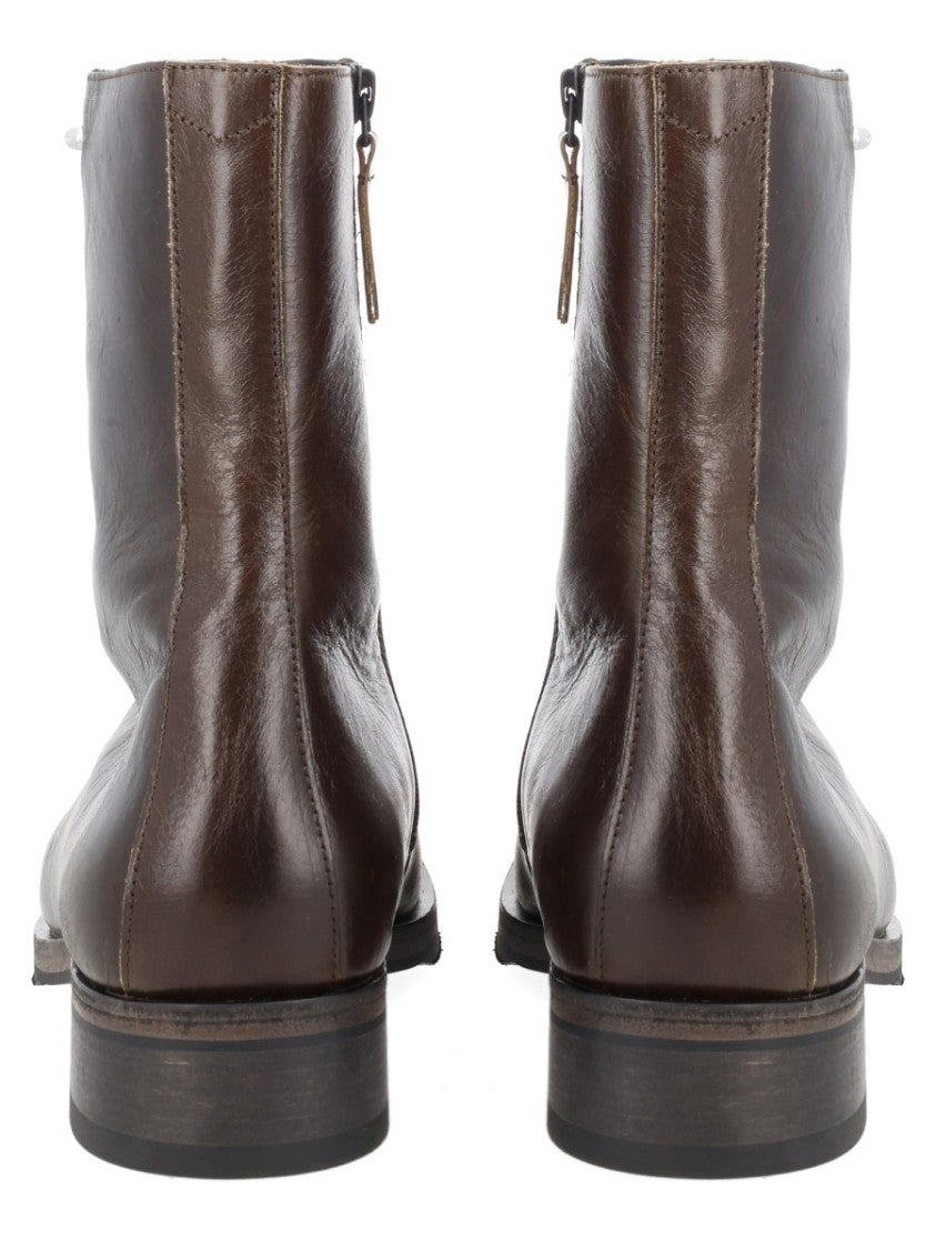Our Legacy Camion Boot Mid-Calf Brown Leather Boots