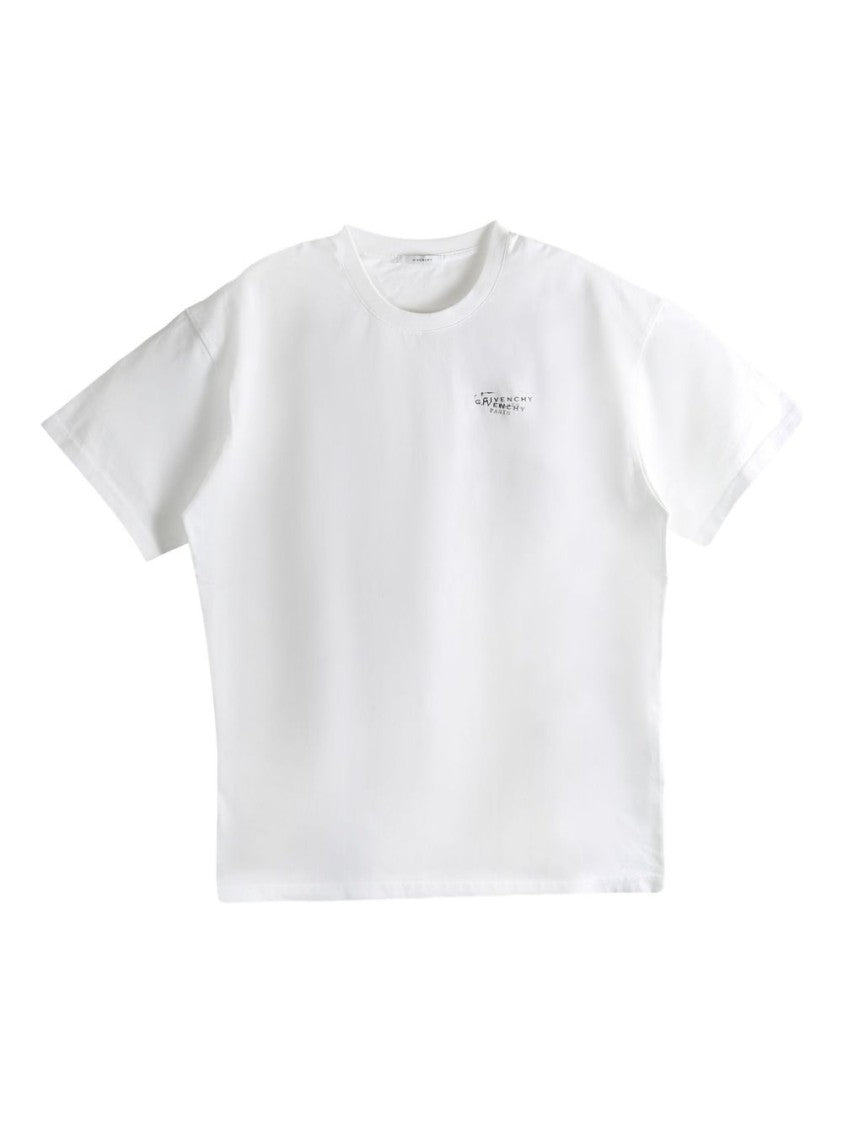 Givenchy White Silk And Nylon Distressed T-Shirt