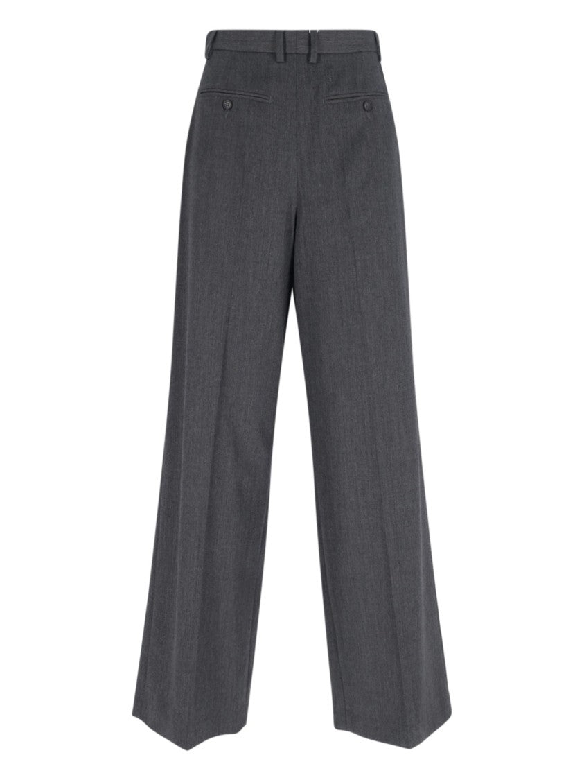 Mm6 By Maison Margiela High-Waisted Tailored Pants With Wide Leg