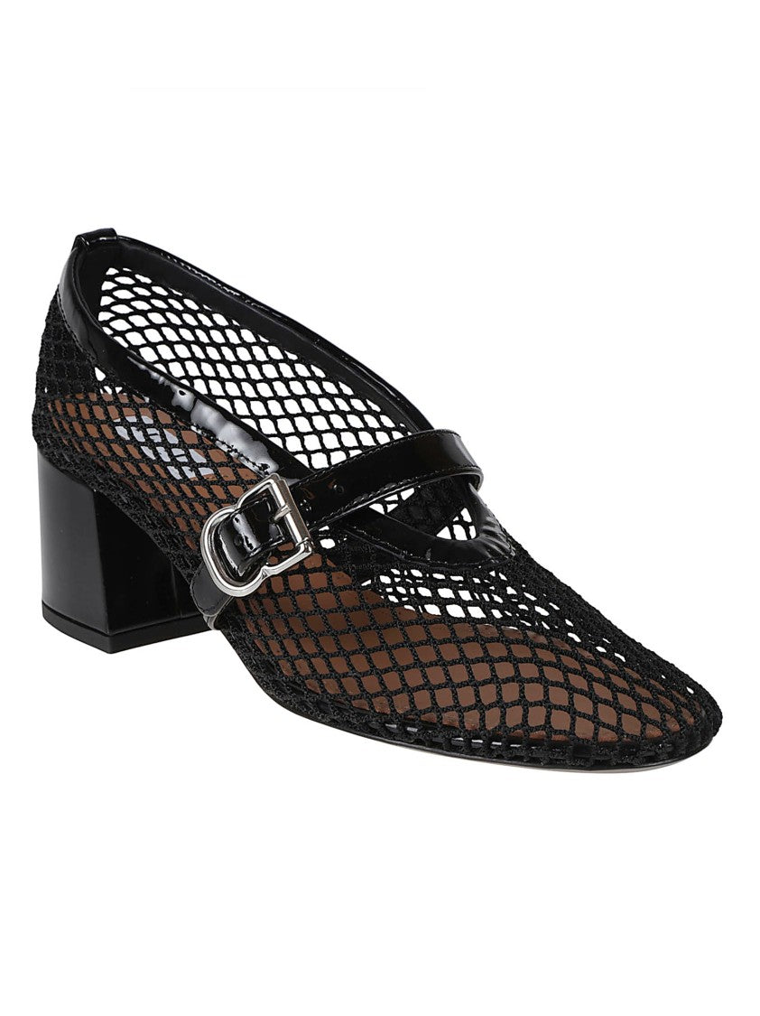 Alaïa Mary Jane Pumps With Pointed Toe And Block Heel