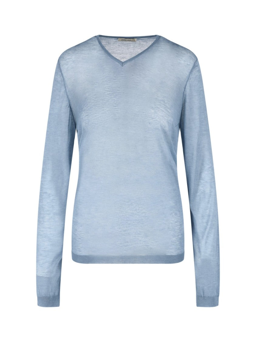 Paloma Wool Fine-Knit Sweater With Classic V-Neck
