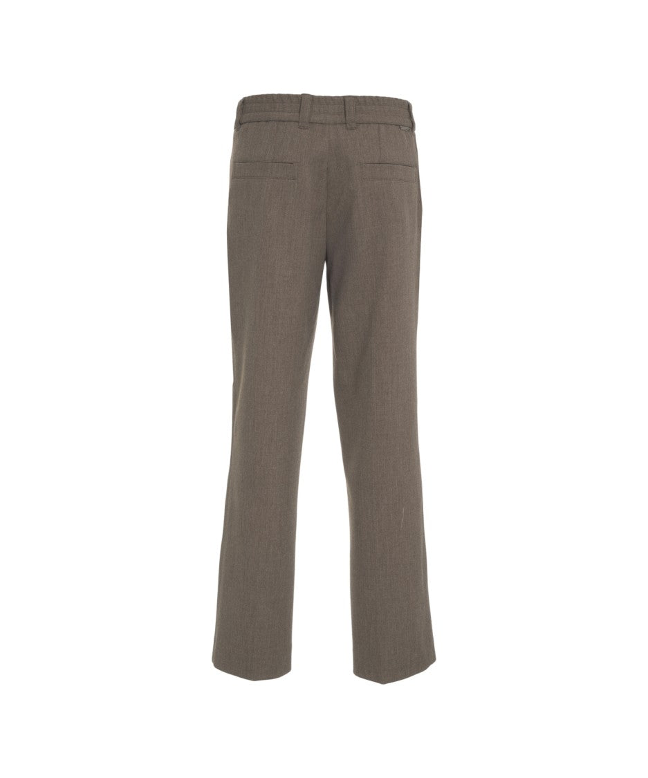 Paolo Pecora Straight-Cut Chinos With Medium Rise And Subtle Texture