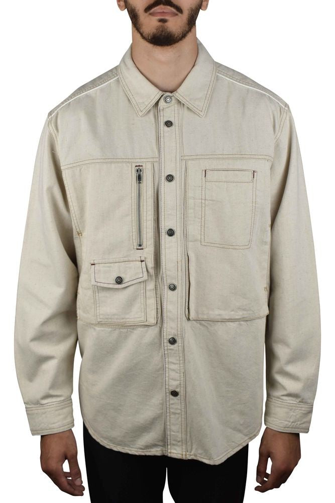Isabel Marant Off-White Denim Jacket With Exposed Seams