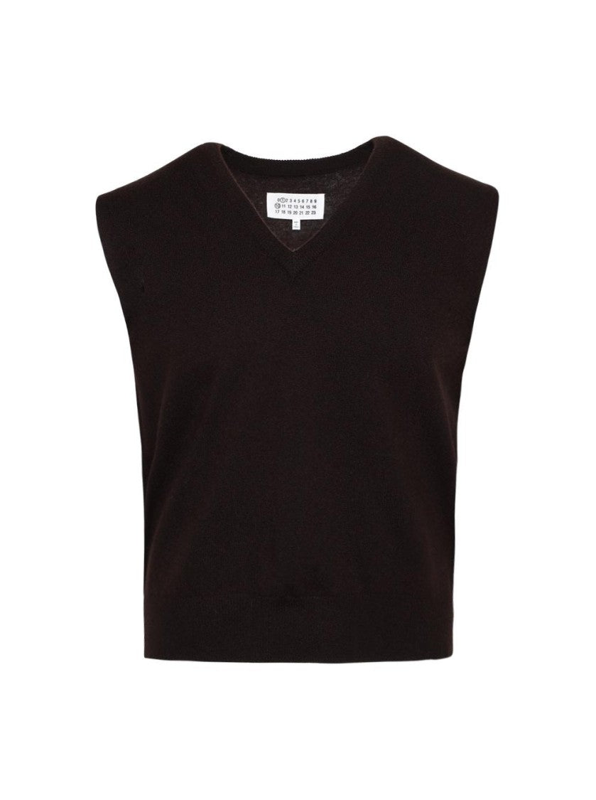Maison Margiela Gilet Vest Dark Brown