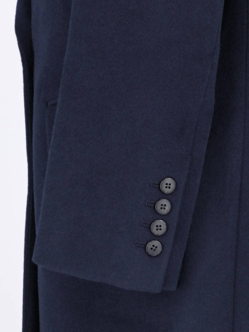 Ivy & Oak Navy Blue Iocirce Double-Breasted Wool Coat