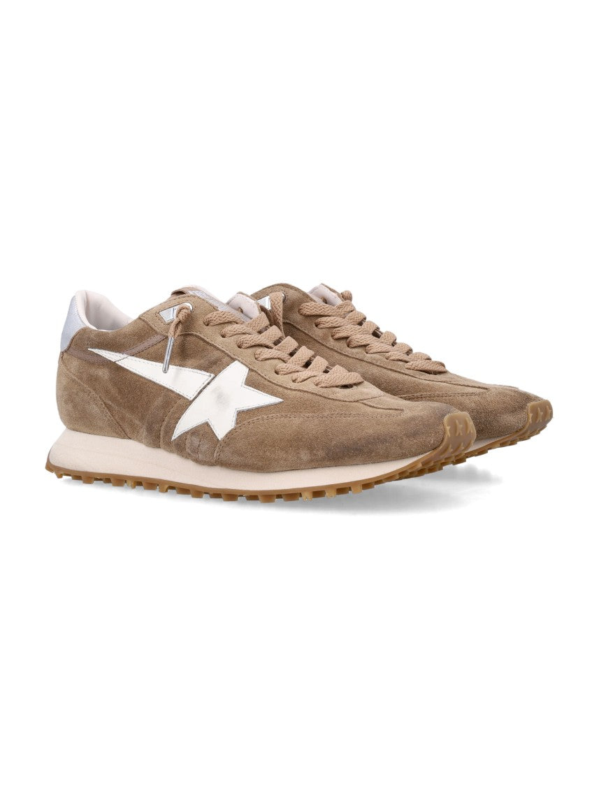 Golden Goose Tobacco Suede Marathon Sneakers