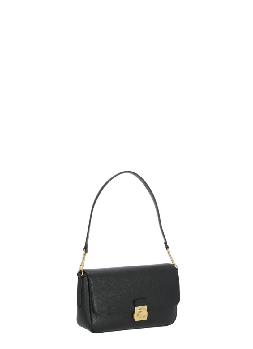 Coccinelle Medium Leather Shoulder Bag With Gold-Tone Lock Closure