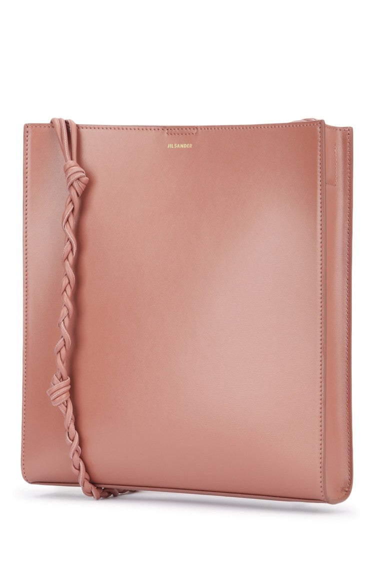 Jil Sander Minimalist Leather Shoulder Bag With Braided Strap