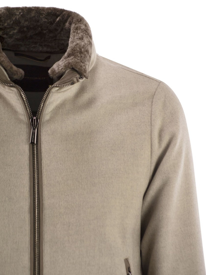 Moorer Bellati-Ls9 - Padded Bomber Jacket In Wool And Cashmere