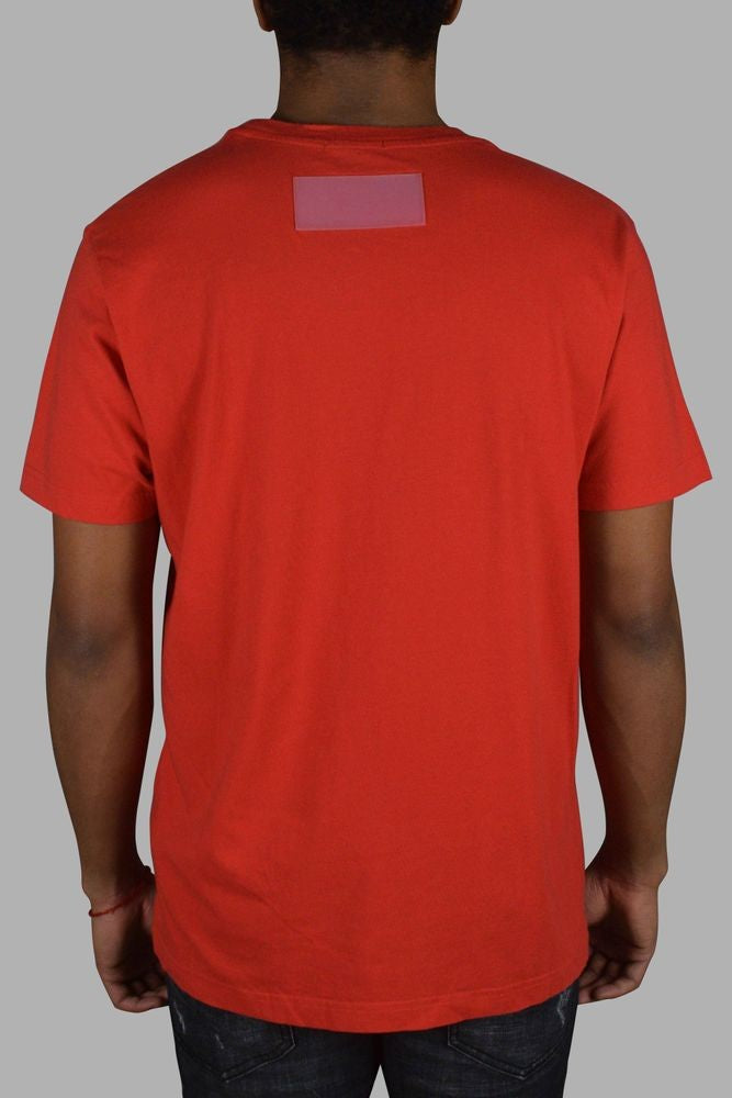 Heron Preston Red Cotton T-Shirt With Graphic Prints