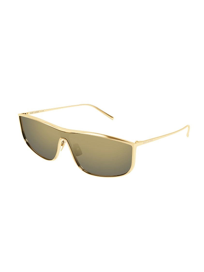 Saint Laurent Gold Sl 605 Luna Narrow Sunglasses