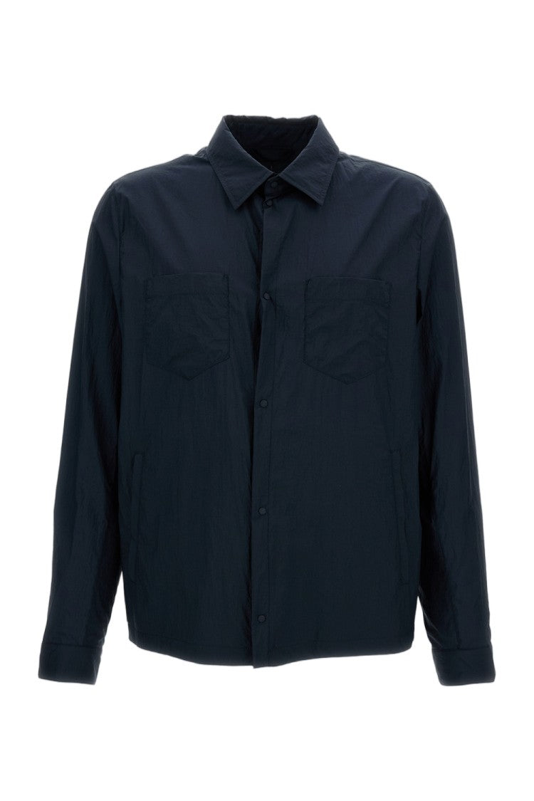 Herno Lightweight Technical Fabric Overshirt With Snap-Button Closure