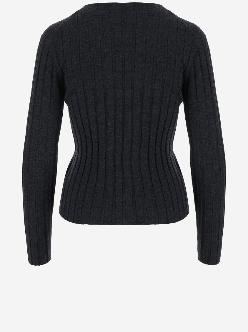 Allude Wool Sweater With Striped Pattern