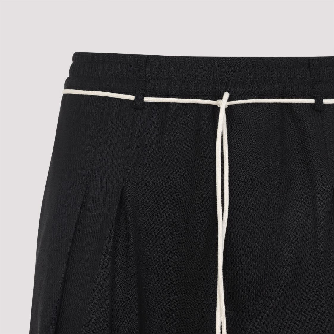 Mordecai Tapered Black Trousers With Pleated Front