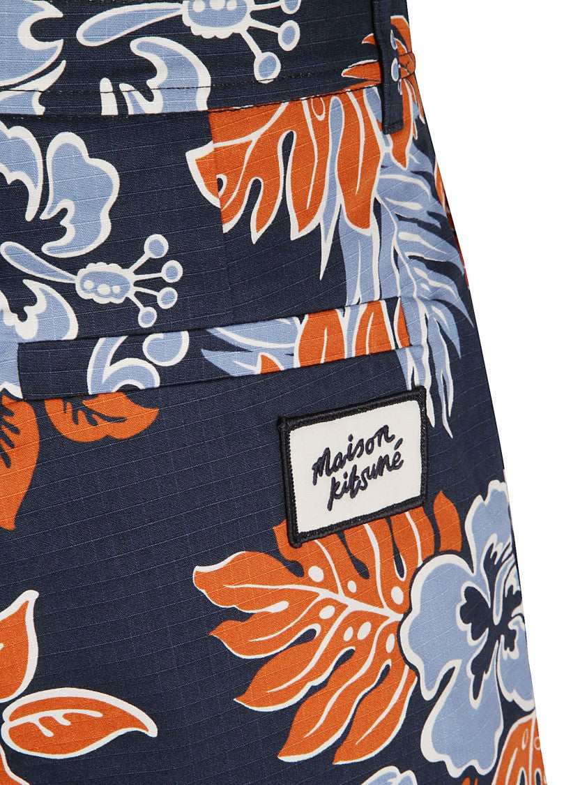 Maison Kitsuné Casual Tropical Floral Shorts