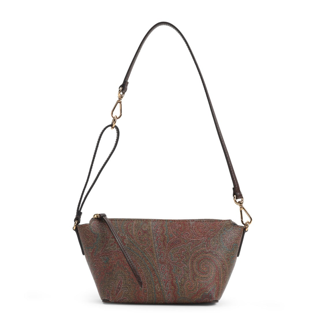 Etro Paisley Pattern Shoulder Bag With Leather Accents