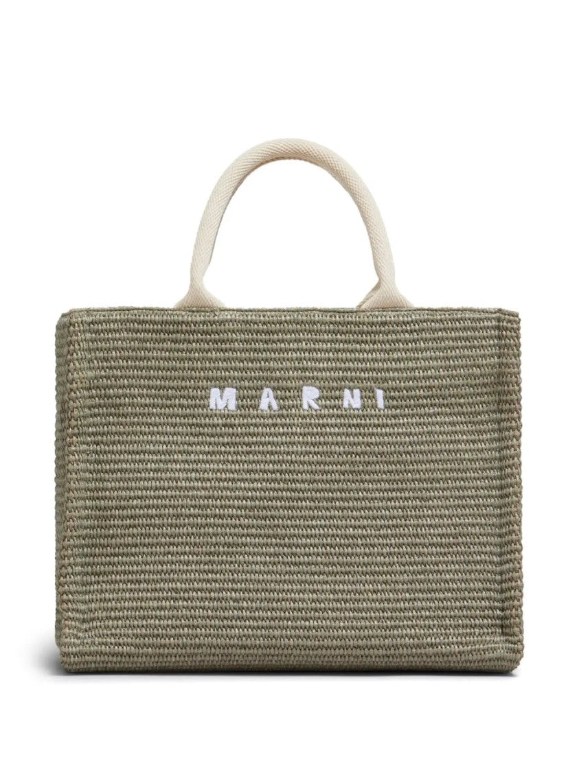 Marni Small Raffia Tote Bag