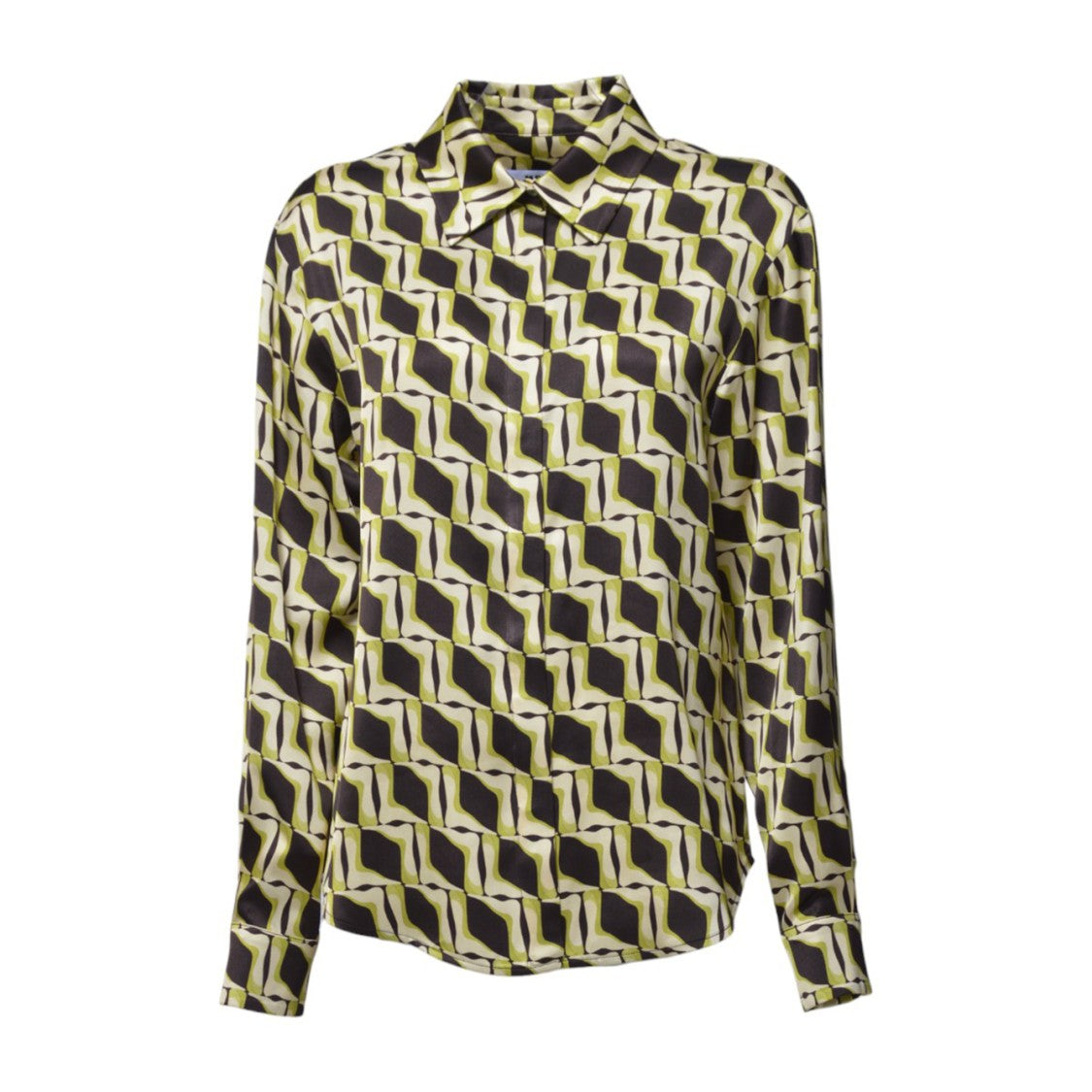 Msgm Multicolor Printed Viscose Satin Shirt