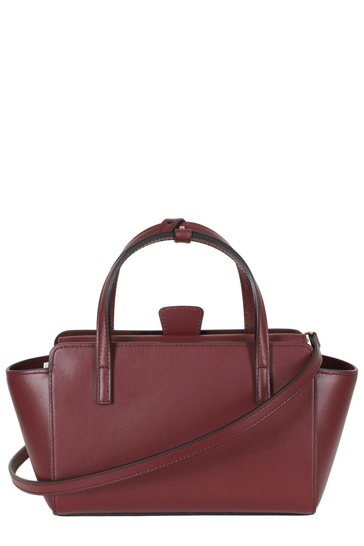 Hidesins Wine Small Structured Flap S Pocket Leather Shoulder Bag