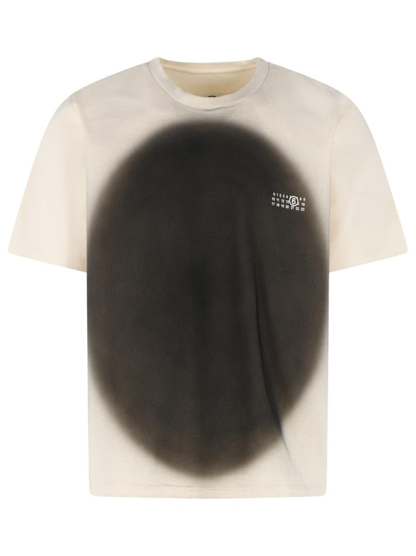 Mm6 By Maison Margiela Ivory White Cotton T-Shirt