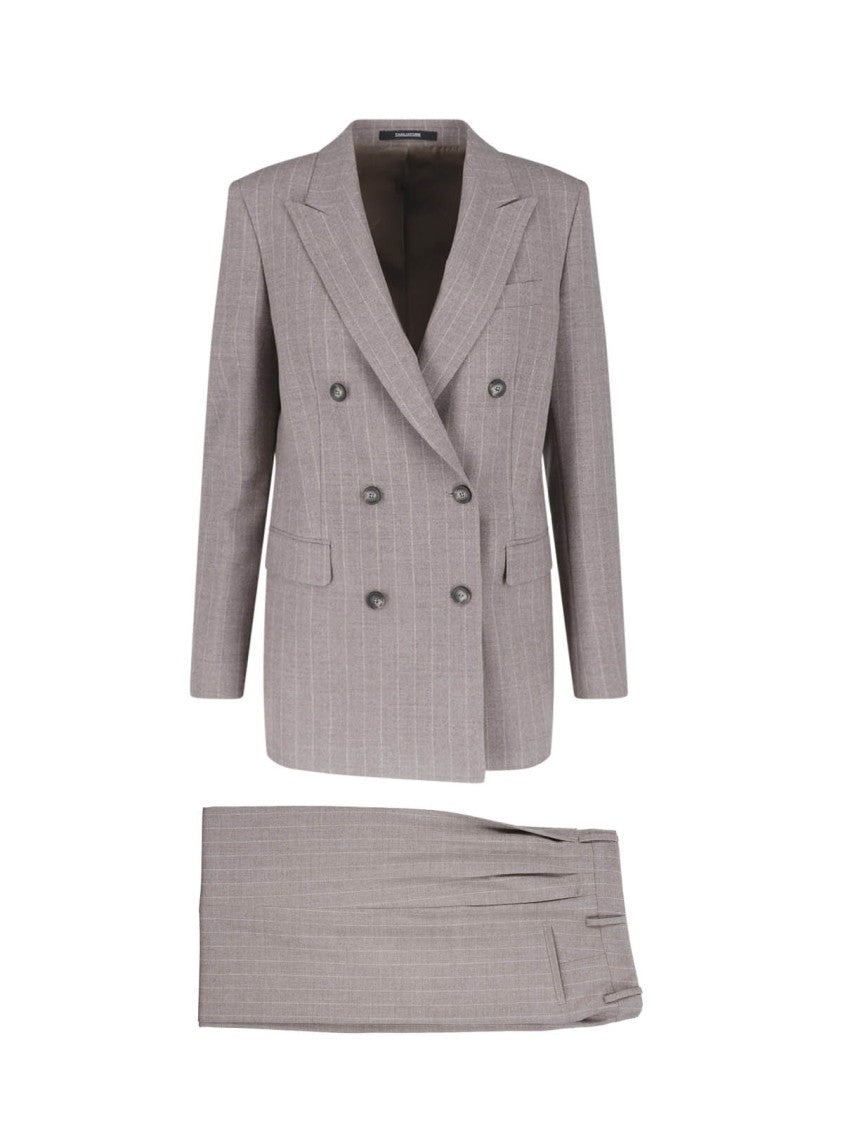 Tagliatore Double-Breasted Wool Suit With Classic Lapels And Tailored Fit