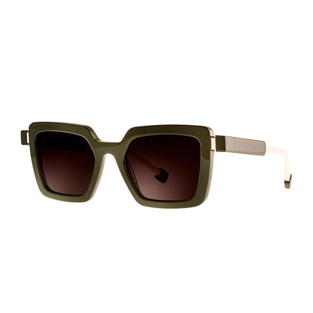Theo Eyewear Bold Squared Acetate Sunglasses With Two-Tone Temples