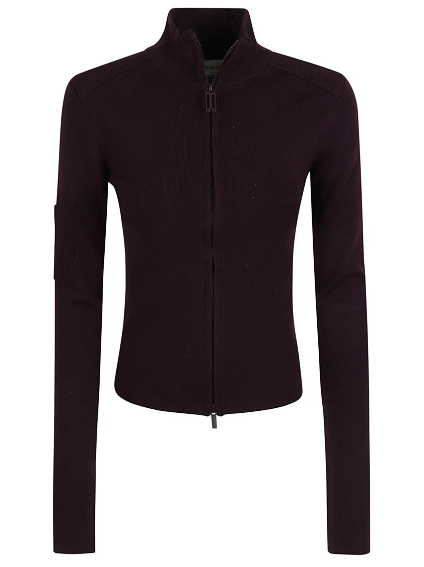 Victoria Beckham Fitted Long-Sleeve Top With High Collar