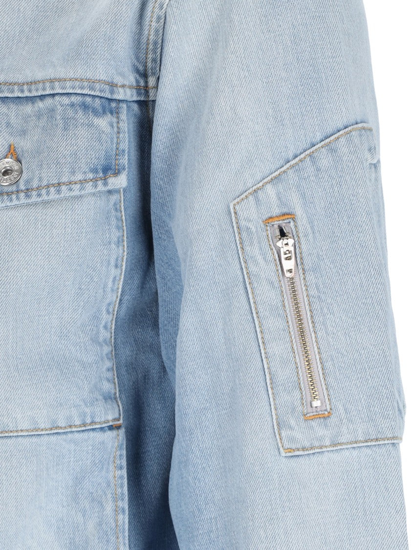 Random Identities Denim Light Blue Cotton Jacket