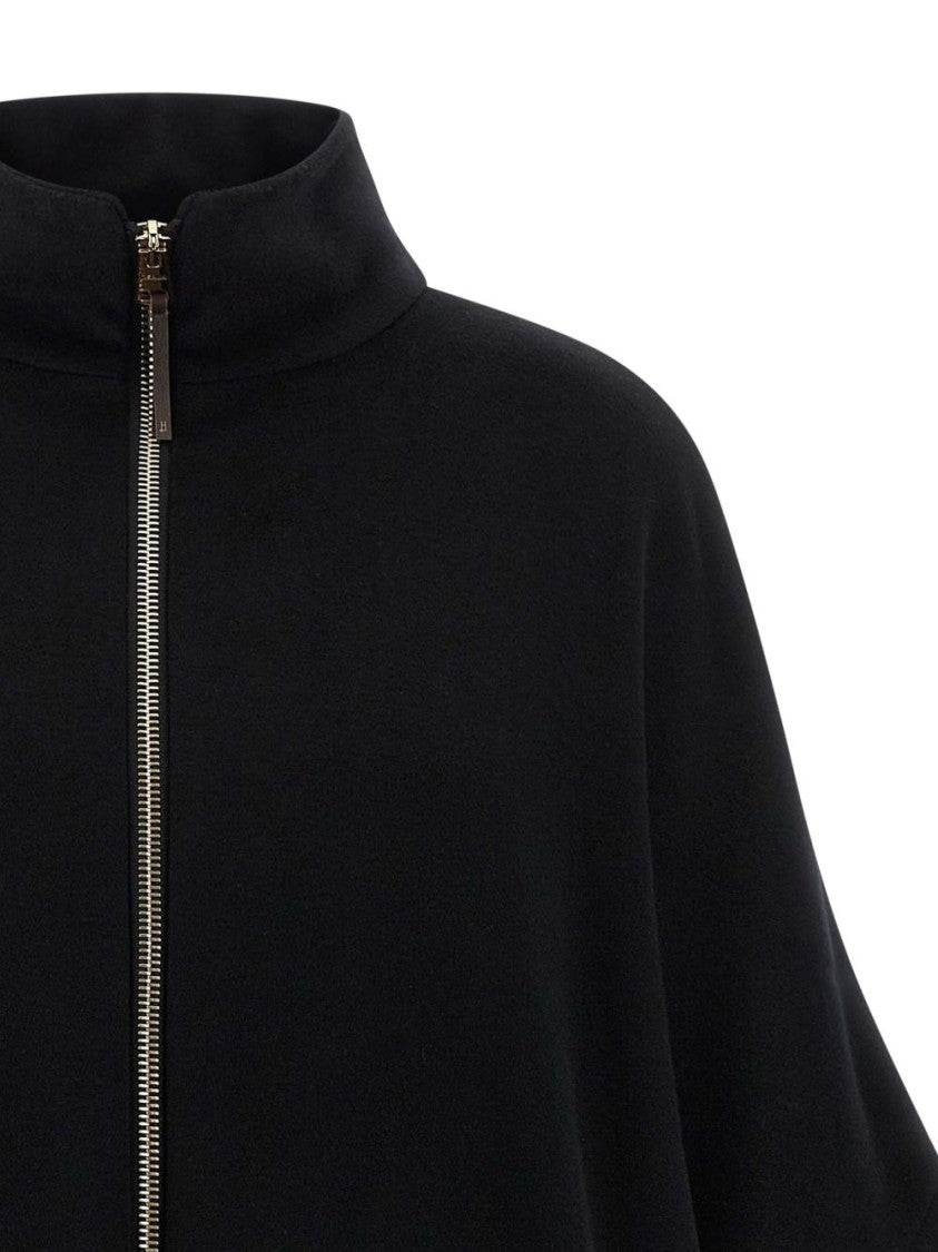 Herno Cape-Style Wool Coat With Nylon Accents