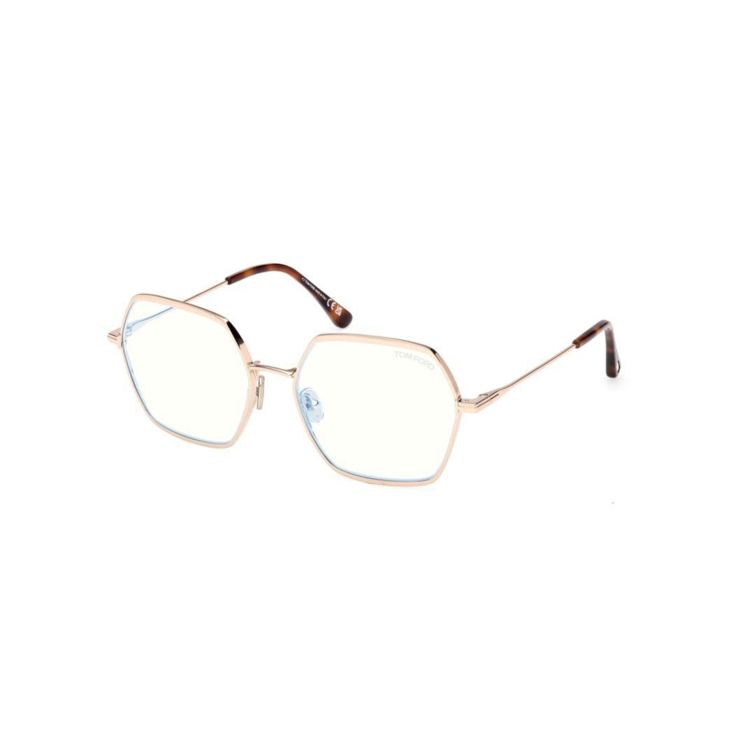 Tom Ford Ft6050-B Thin Metal Frame Hexagonal Sunglasses