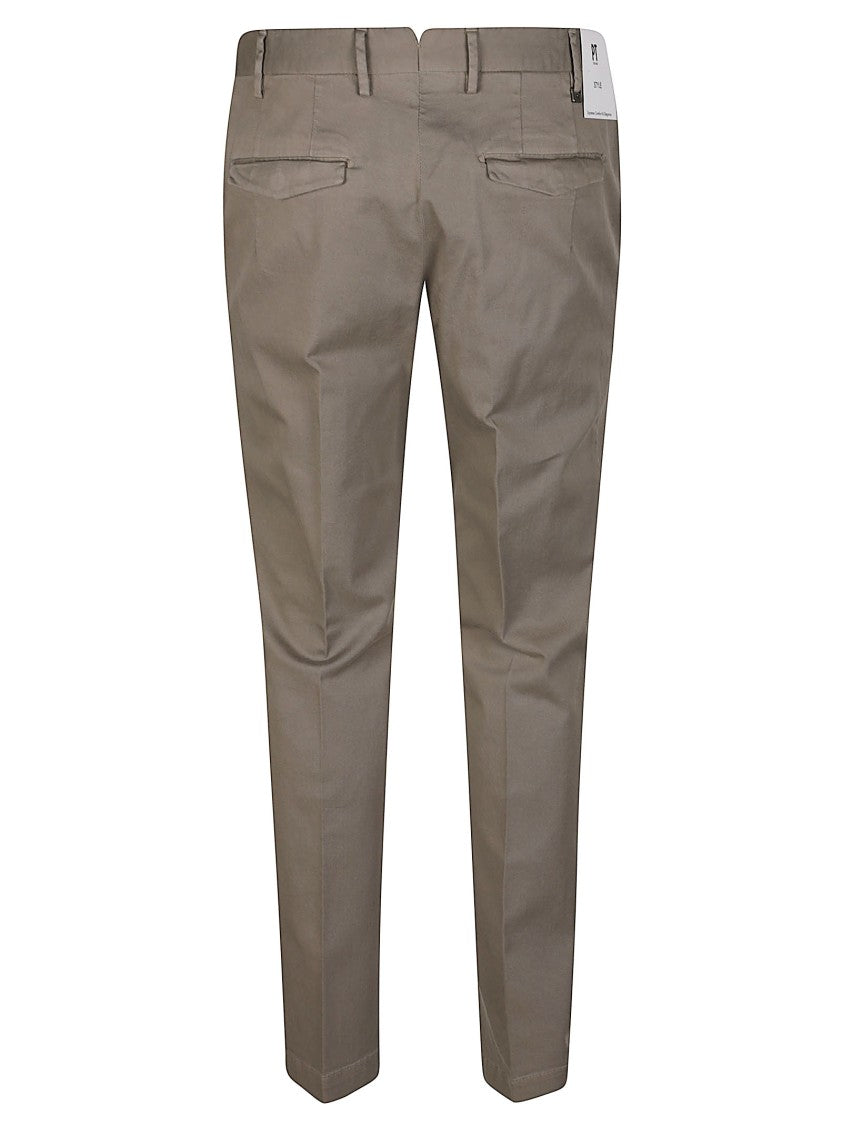 Pt Torino Master Tailored Brown Straight-Leg Pants