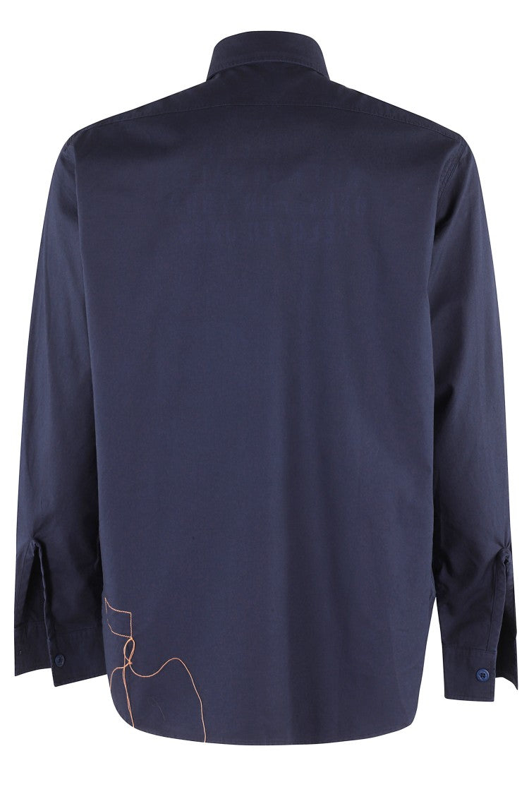 Fortela Indigo Cotton Overshirt With Premium Detailing