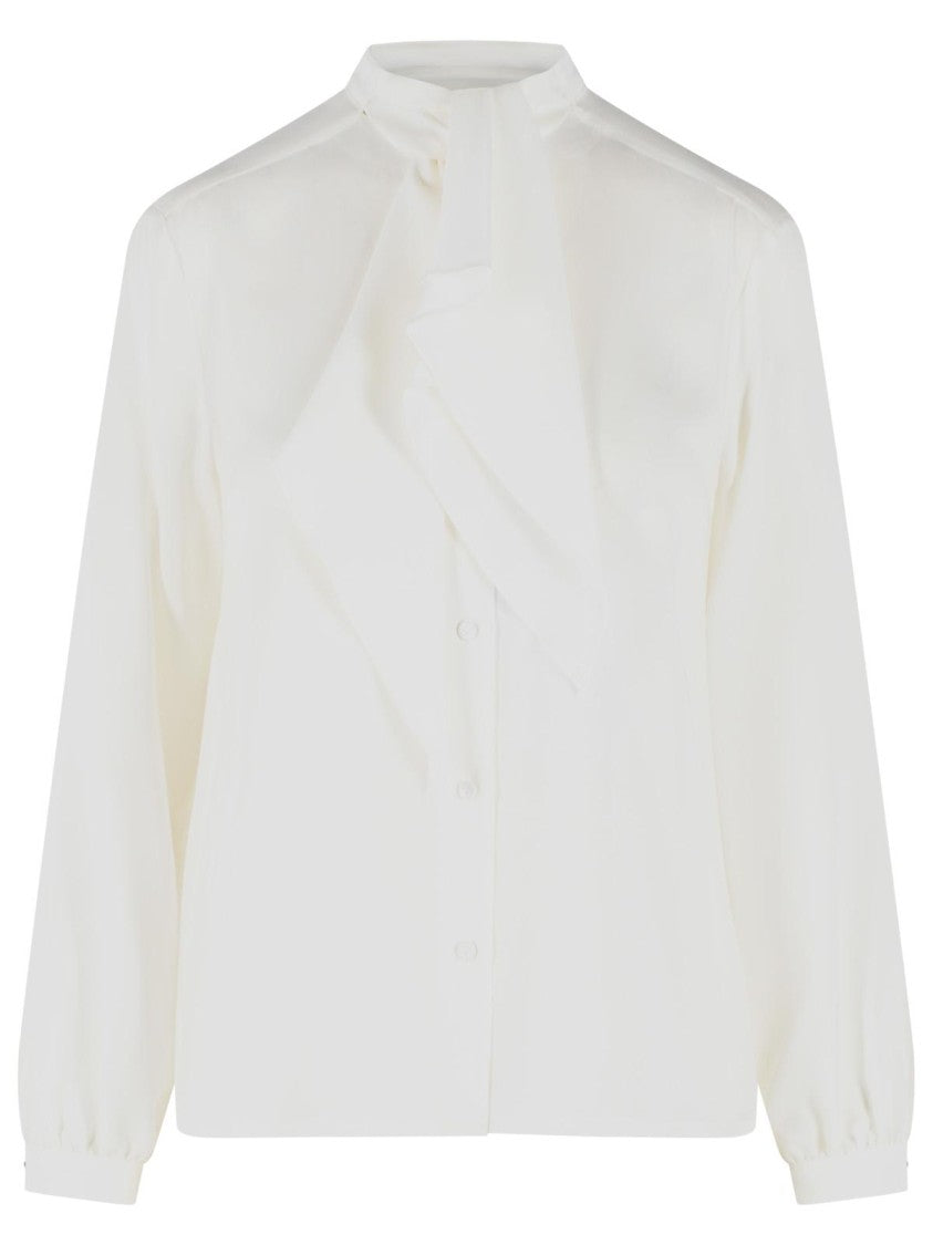 Max Mara White Silk Leccio Shirt