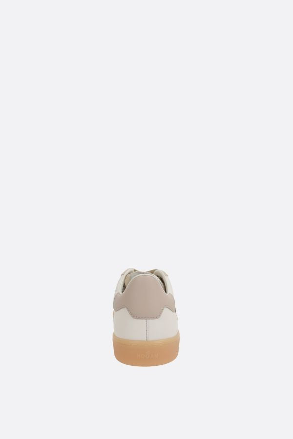 Hogan Ivory And Brown Low-Top Sneakers