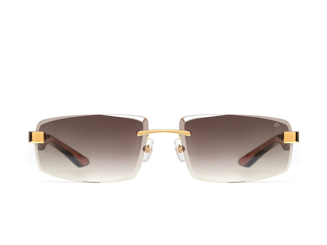 Maybach Gold The Artist Ii Gradient Square Sunglasses