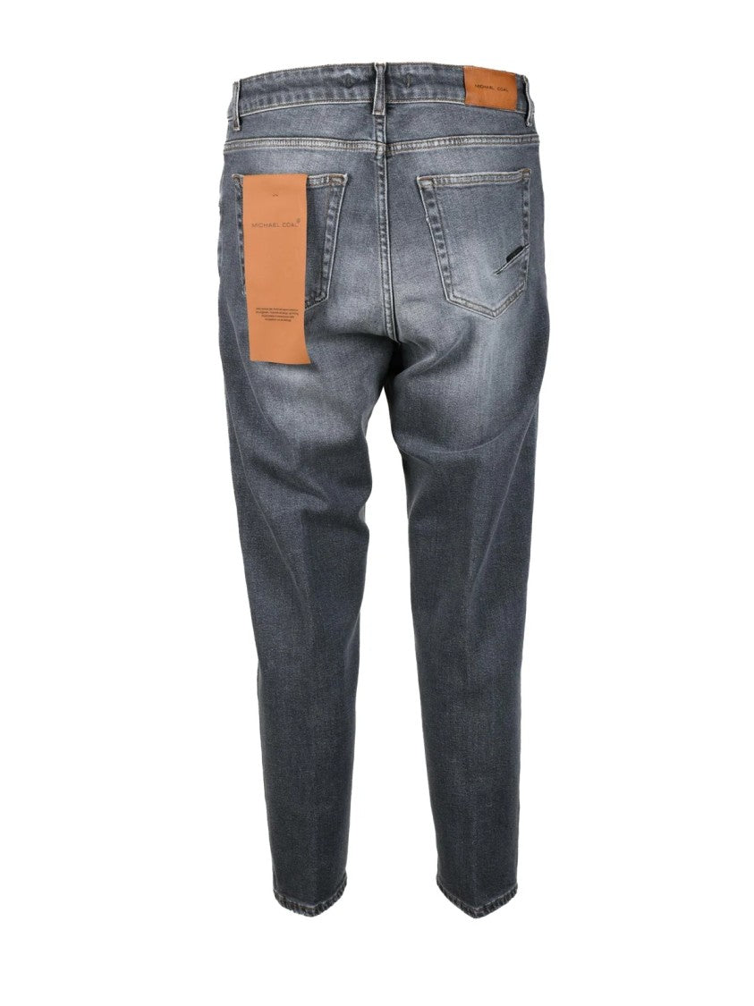 Michael Coal Grey Cotton-Blend Slim Jeans