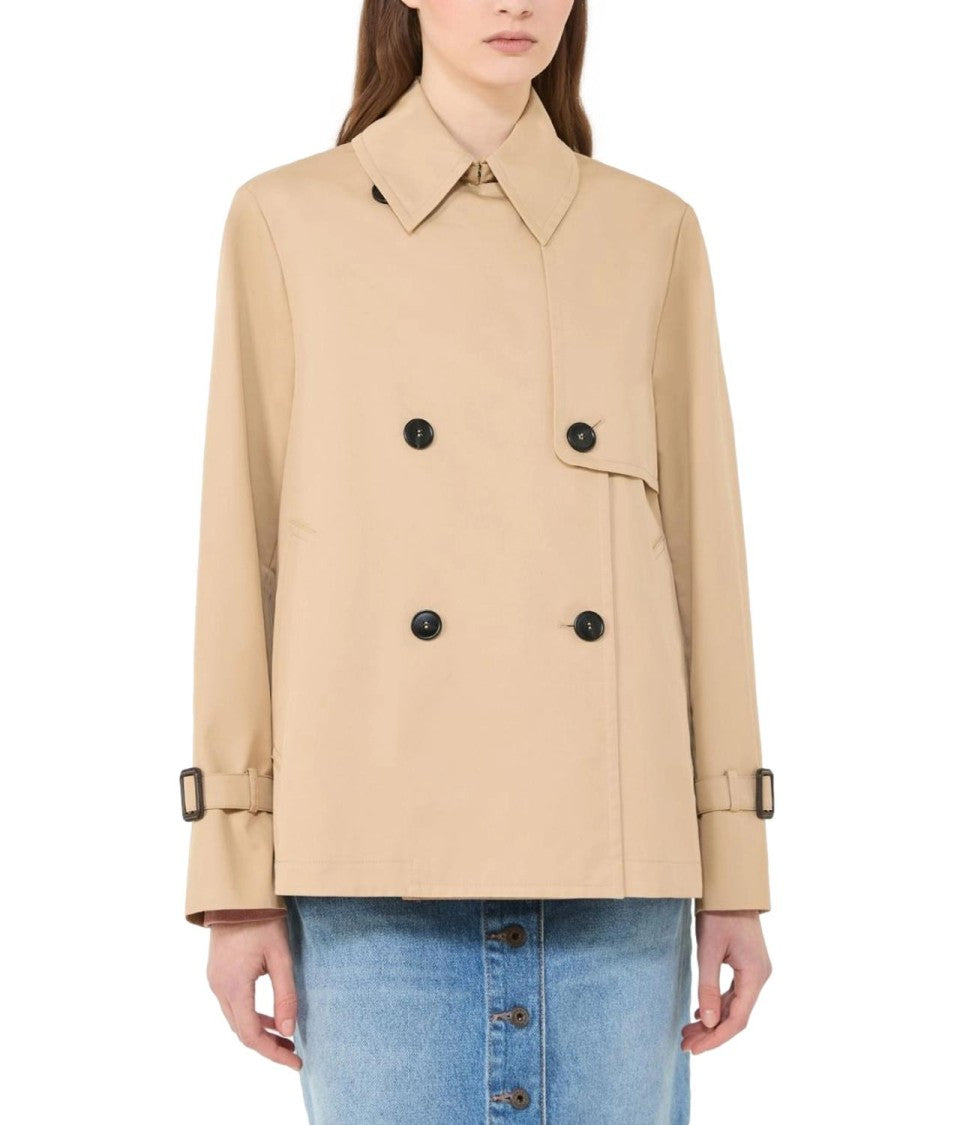 Max Mara Beige Cotton Blend Raincoat