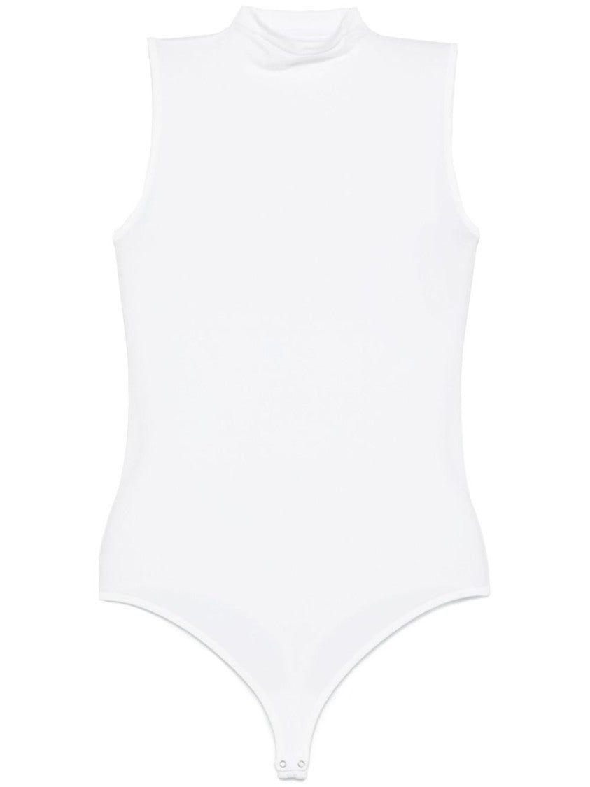 Wolford Fitted White Turtleneck Bodysuit