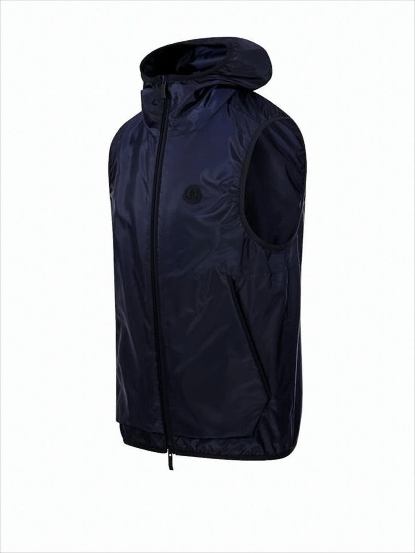 Moncler Minimalist Sleevelessvest With Front Zipper And Hood