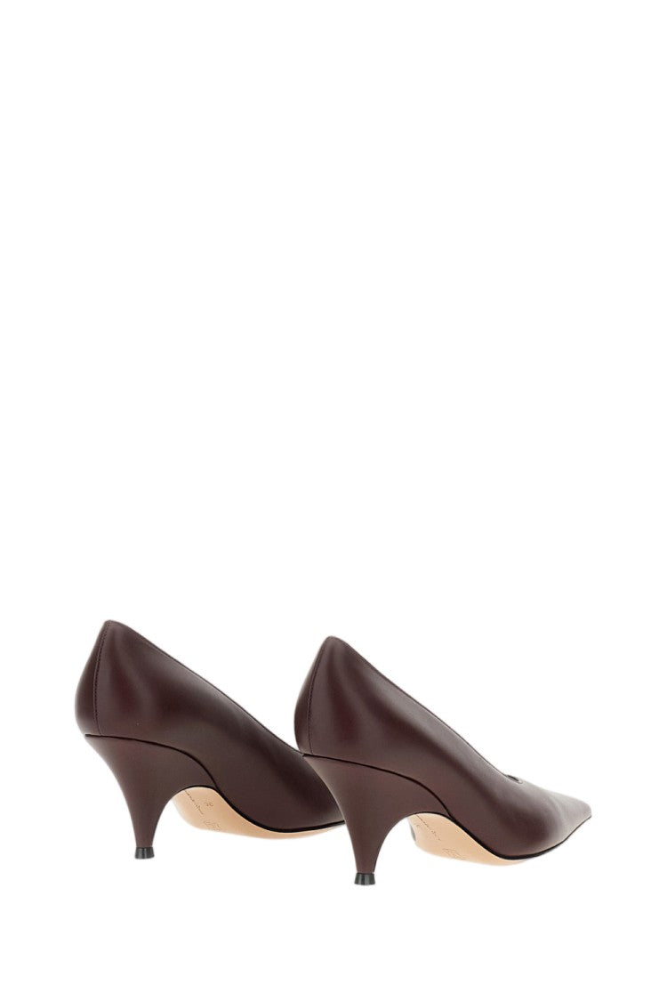 Gianvito Rossi Burgundy Sofia Calf Leather Pumps