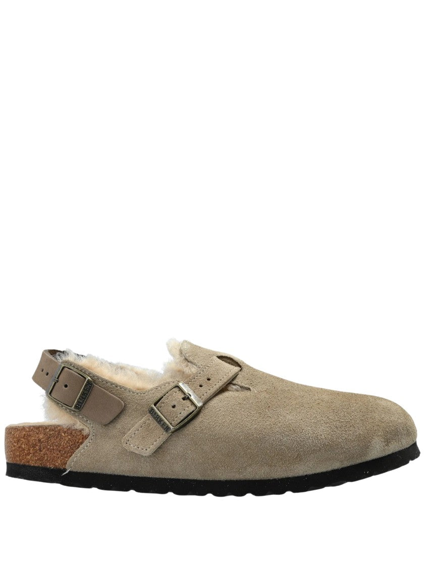 Birkenstock Closed-Toe Suede Sandals With Adjustable Buckle