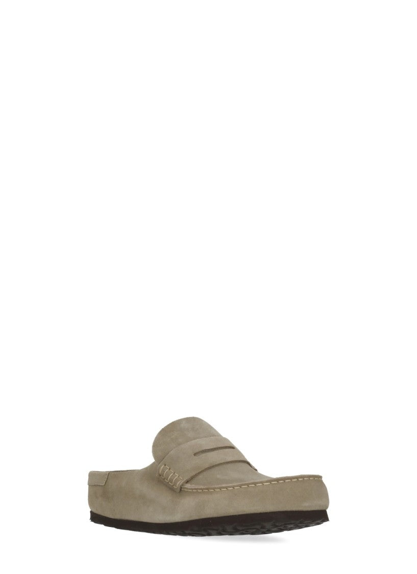 Birkenstock Beige Naples Suede Mask Sandals