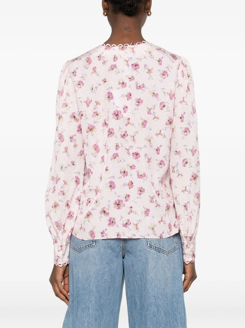 Twin-Set Blusa Stampa Fiore Lightweight Viscose Top