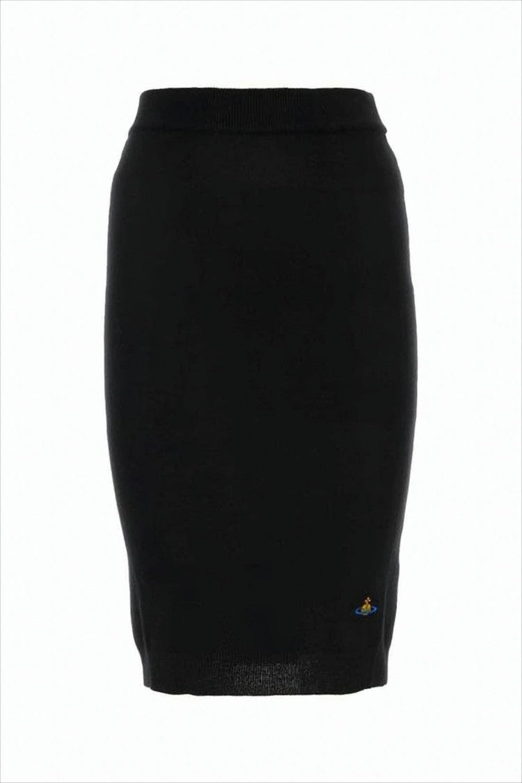 Vivienne Westwood Fitted Midi Skirt With Ribbed Waistband