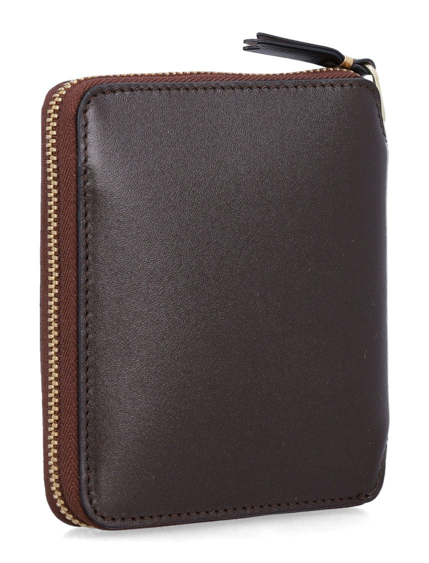 Comme Des Garçons Smooth Leather Zip-Around Vertical Wallet