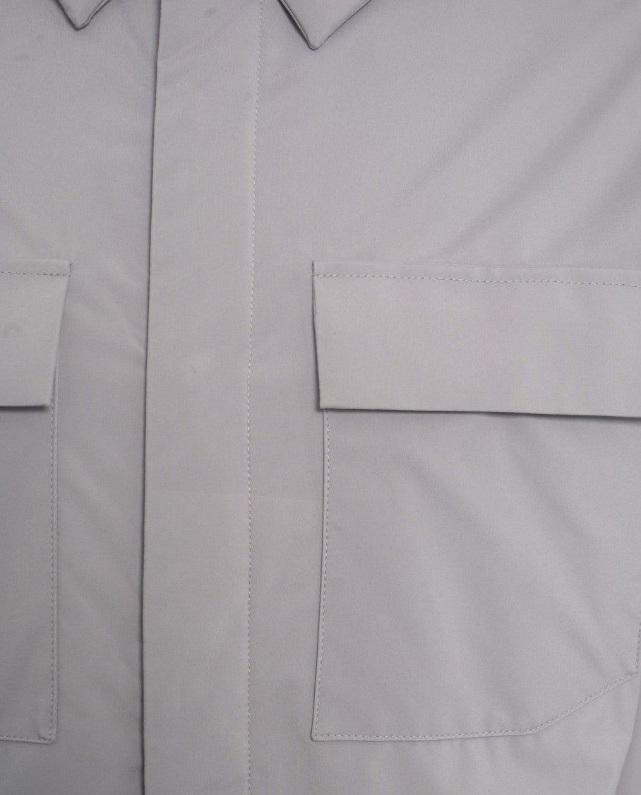 People Of Shibuya Kiso Overshirt With Classic Collar And Practical Patch Pockets