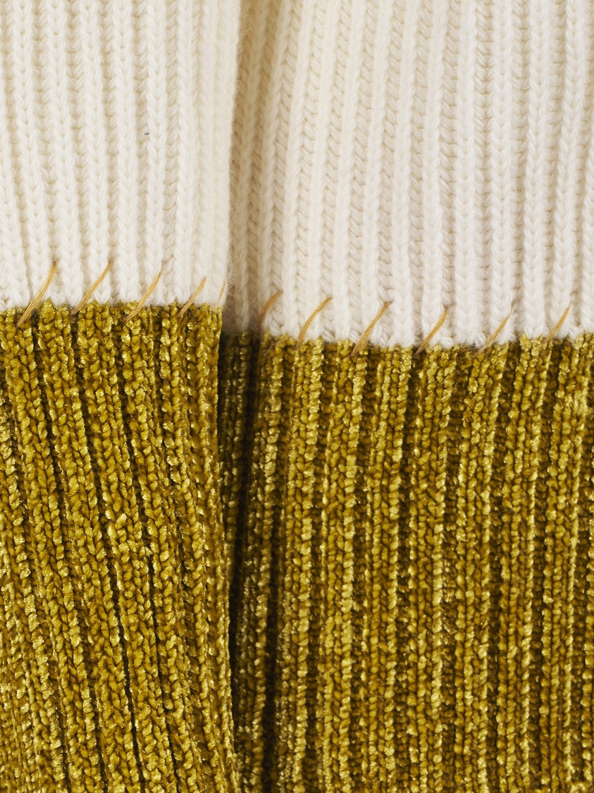 Marni Relaxed Fit Roundneck Knit Sweater With Ribbed Texture