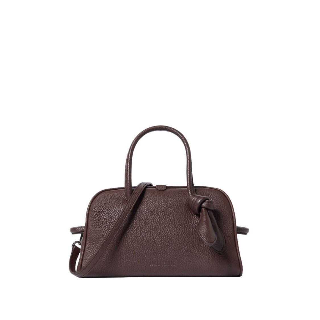 Jacquemus Structured Brown Leather Il Piccolo Turismo Handbag